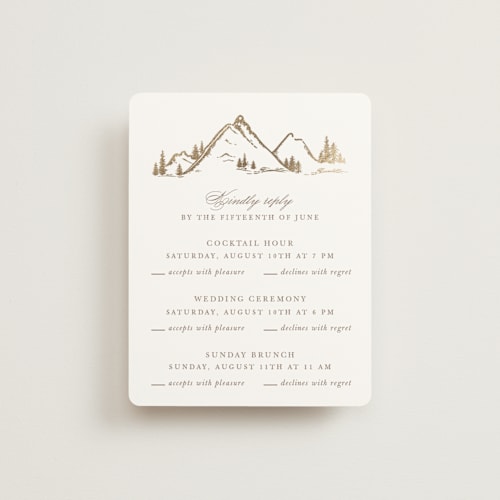 This is a earth rsvp cards with foil pressed by Mansi Verma called colorado printing on signature in standard