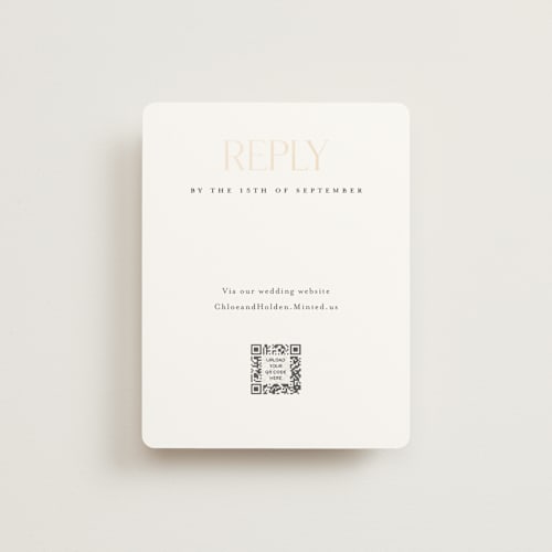 This is a sugar rsvp cards with foil pressed by Jessica Williams called idyllic printing on signature in standard