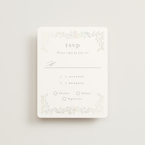 This is a cloud rsvp cards with gloss press by Ana Sharpe called clarity printing on signature in standard