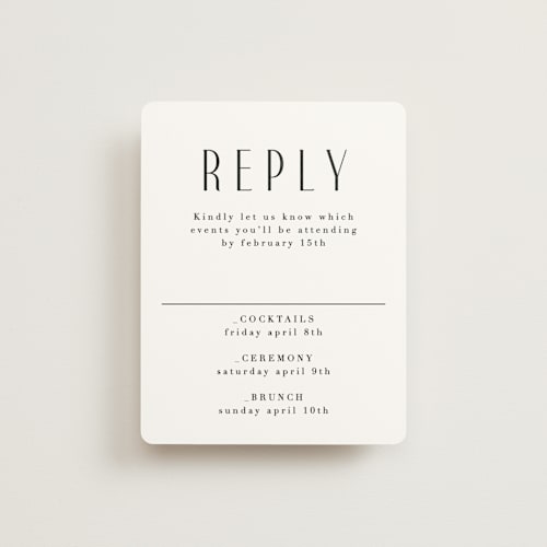 This is a snow rsvp cards with standard by Lori Wemple called photo printing on signature in standard
