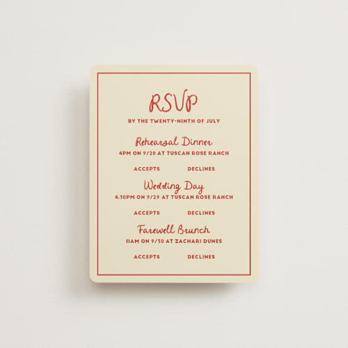 This is a cherry rsvp cards with standard by Ani Somi called big heart wedding printing on signature in standard
