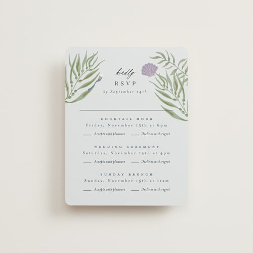 This is a sea rsvp cards with standard by Alethea and Ruth called part of your world from disney's little mermaid printing on signature in standard