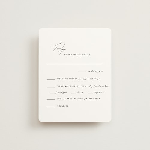 This is a ink rsvp cards with standard by Jennifer Postorino called storybook printing on signature in standard