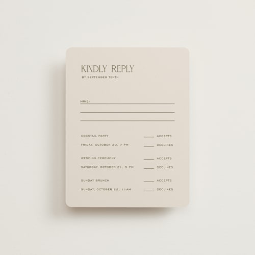 This is a vanilla bean rsvp cards with standard by Pati Cascino called eisin printing on signature in standard