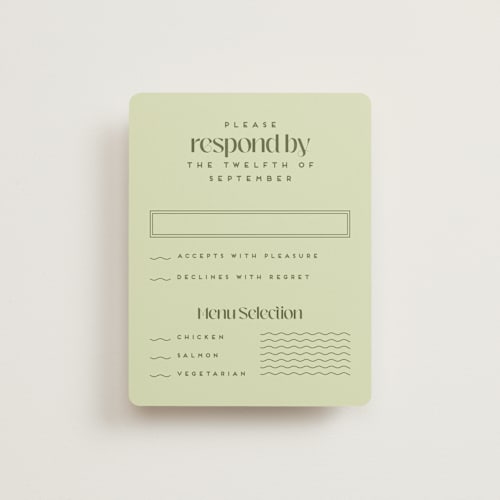 This is a kiwi rsvp cards with standard by Claudia Orengo called news! printing on signature in standard