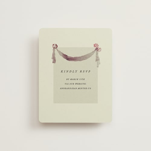 This is a nouvelle rsvp cards with standard by Sumak Studio called chinoiserie printing on signature in standard