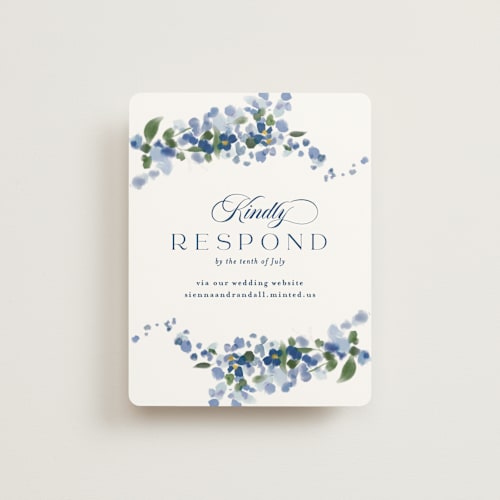 This is a deep sea rsvp cards with standard by Angela Marzuki called meander printing on signature in standard