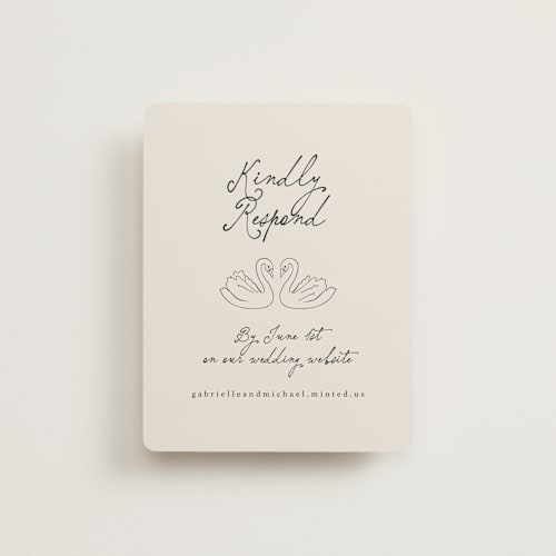 This is a vintage rsvp cards with standard by Kelly Watkins called felicity printing on signature in standard