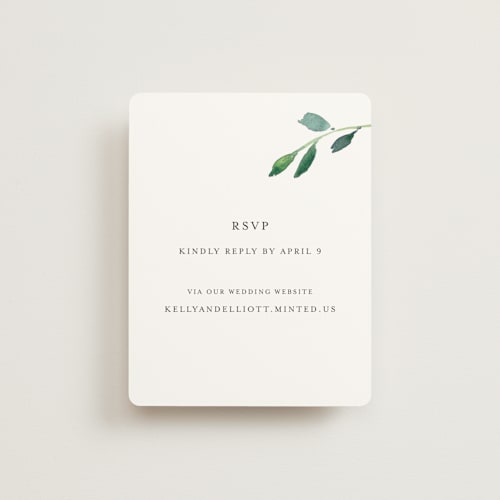 This is a floral rsvp cards with standard by Mere Paper called spring wildflowers printing on signature in standard