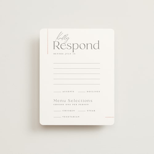 This is a snow rsvp cards with foil pressed by Michelle Taylor called simple lines printing on signature in standard