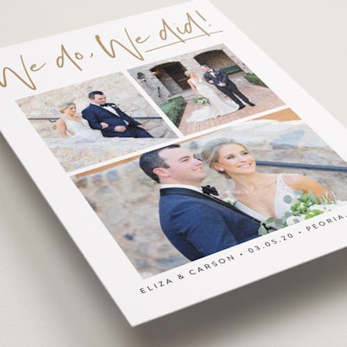 This is a golden wedding announcements with standard by Susan Asbill called our gallery printing on recycled smooth signature in standard