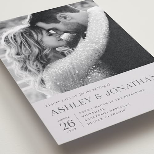 This is a dew wedding invitations with standard by Eric Clegg called have and hold printing on recycled smooth signature in standard