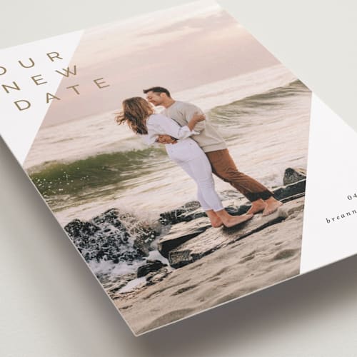 This is a jasper save the date with standard by Pixel and Hank called i'm yours printing on recycled smooth signature in standard
