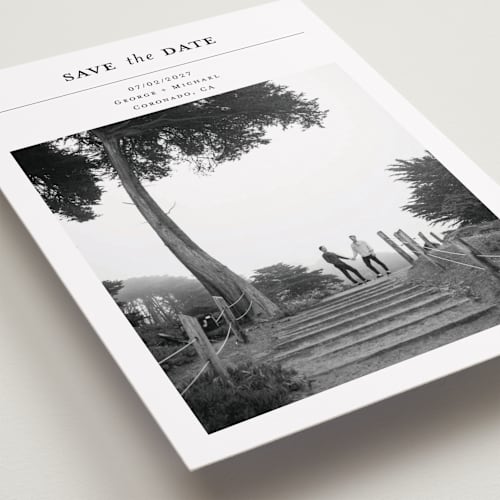 This is a cloud save the date with standard by Ani Somi called classic printing on recycled smooth signature in standard