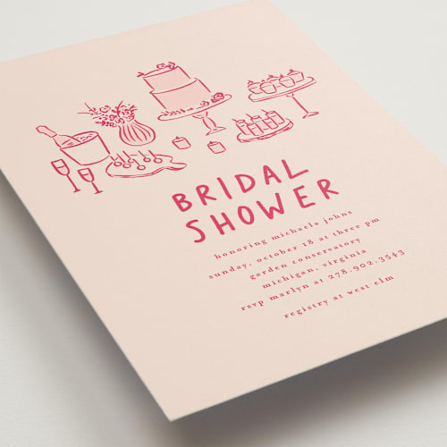 This is a creme bridal shower invitations with standard by chocomocacino called atherina printing on signature in standard