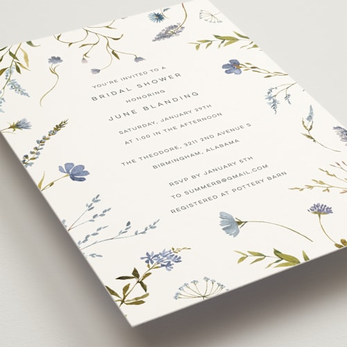 This is a capri bridal shower invitations with standard by Erin Hodges called untied printing on signature in standard
