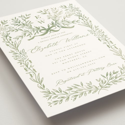 This is a fern bridal shower invitations with standard by Petra Kern called royal printing on signature in standard