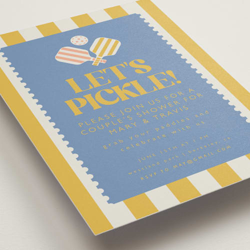 This is a sunflower bridal shower invitations with standard by Vera Lim called vintage pickle printing on signature in standard
