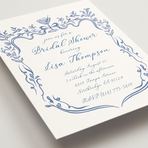 This is a carribean bridal shower invitations with standard by Lucrecia Caporale called fun cocktails printing on signature in standard