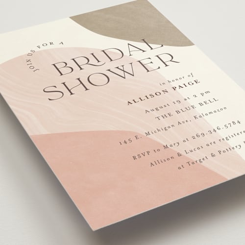 This is a divine bridal shower invitations with standard by Pixel and Hank called arched printing on signature in standard