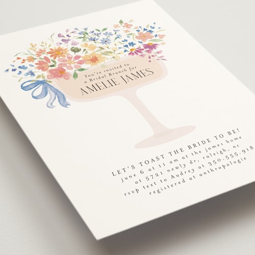 This is a summer bridal shower invitations with standard by Itsy Belle Studio called amelie printing on signature in standard