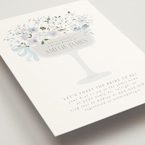 This is a frost bridal shower invitations with standard by Itsy Belle Studio called amelie printing on signature in standard