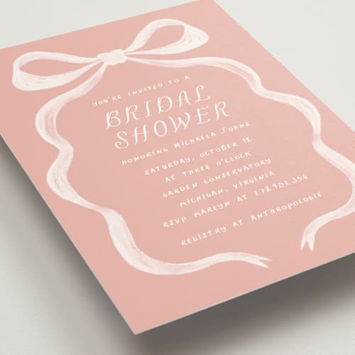 This is a flamingo bridal shower invitations with standard by chocomocacino called cupolini printing on signature in standard