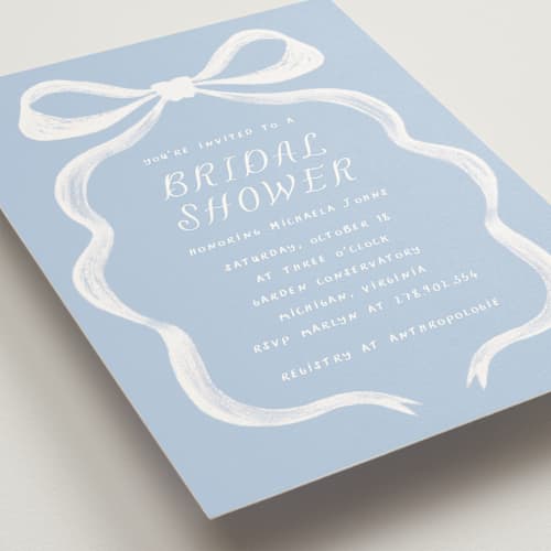 This is a bluebell bridal shower invitations with standard by chocomocacino called cupolini printing on signature in standard