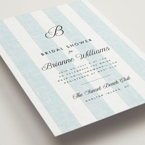 This is a oceanside bridal shower invitations with standard by Kelly Schmidt called coastal printing on signature in standard