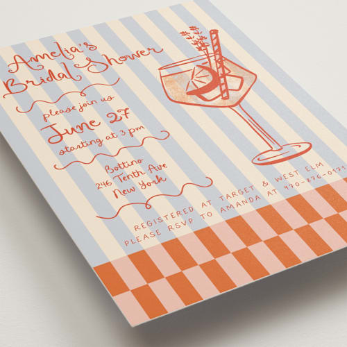 This is a citrus bridal shower invitations with standard by Jenna Holcomb called spritz printing on signature in standard