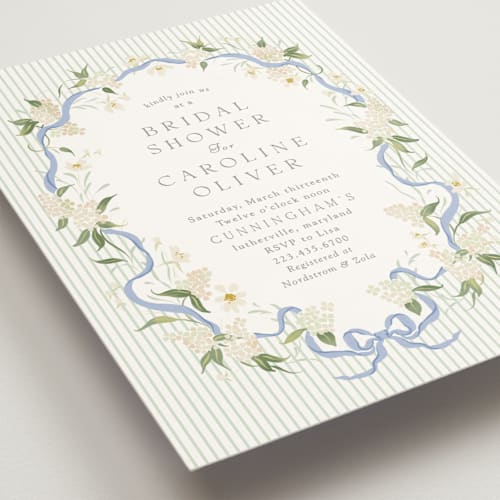 This is a garden bridal shower invitations with standard by Erin L. Wilson called summer floral printing on signature in standard