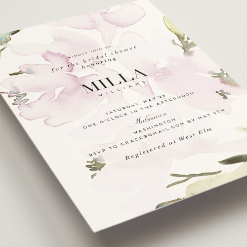 This is a petal bridal shower invitations with standard by Petra Kern called florista modernista printing on signature in standard
