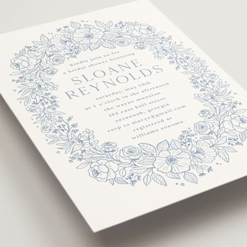 This is a nova bridal shower invitations with standard by Kristen Smith called wild roses printing on signature in standard