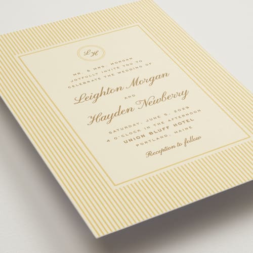 This is a lemon wedding invitations with standard by Ellen Schlegelmilch called hayden printing on signature in standard