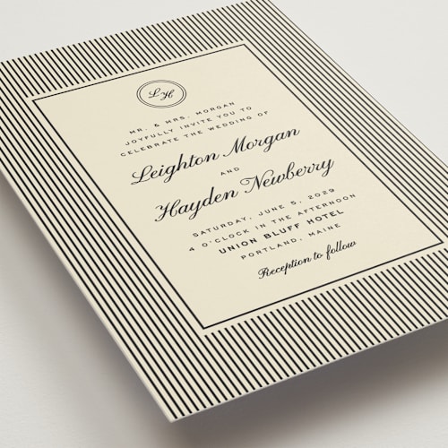 This is a charcoal wedding invitations with standard by Ellen Schlegelmilch called hayden printing on signature in standard