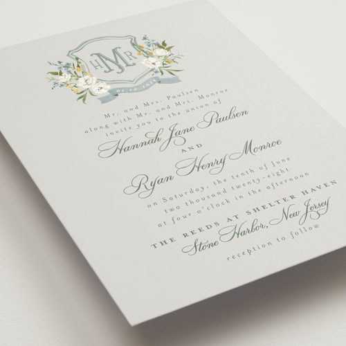 This is a sky wedding invitations with standard by Everett Paper Goods called avalon printing on signature in standard