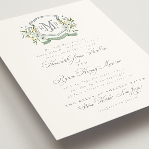This is a garden wedding invitations with standard by Everett Paper Goods called avalon printing on signature in standard