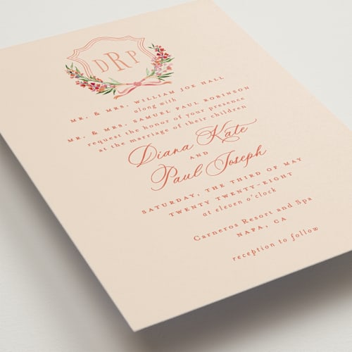 This is a namaqualand wedding invitations with standard by Claudia Orengo called lavender printing on signature in standard