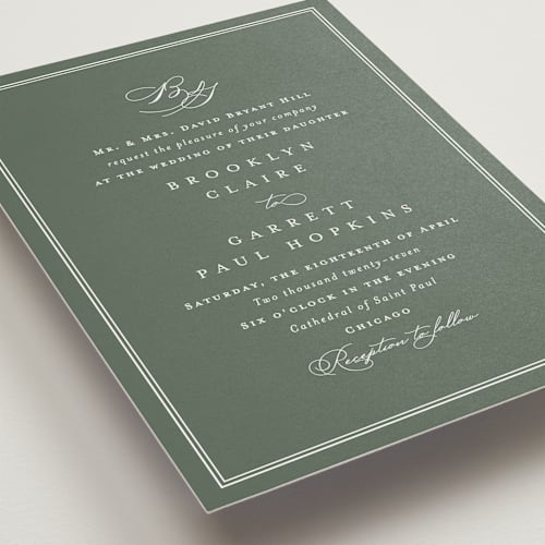 This is a meadow wedding invitations with standard by Amy Kross called overlapping printing on signature in standard