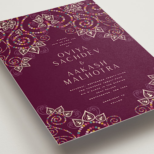 This is a mixed berry wedding invitations with standard by fatfatin called henna printing on signature in standard