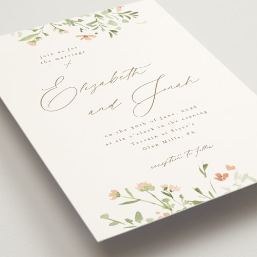 This is a toffee wedding invitations with standard by Everett Paper Goods called brynn printing on signature in standard