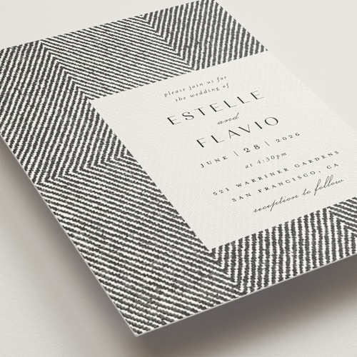 This is a noir wedding invitations with standard by FRANI called elegant ethno printing on signature in standard