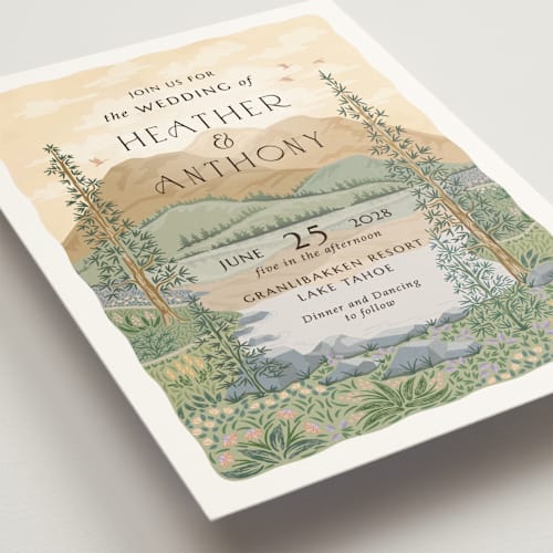This is a autumn wedding invitations with standard by Paper Sun Studio called sierra printing on signature in standard
