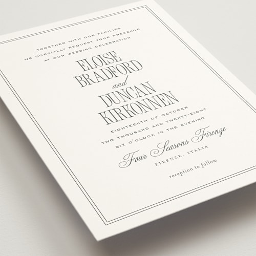 This is a sugar wedding invitations with standard by chocomocacino called ris al’amande printing on signature in standard