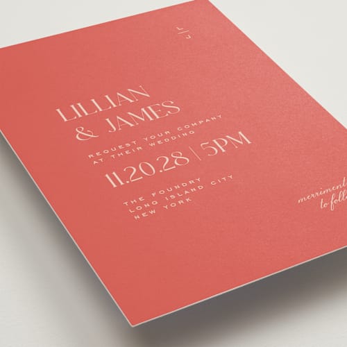 This is a verona sunset wedding invitations with standard by Heather Cairl called clarity printing on signature in standard