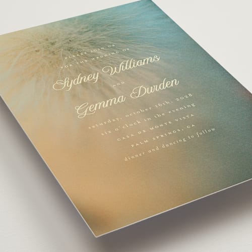 This is a cactus wedding invitations with standard by Morgan Kendall called bloom printing on signature in standard