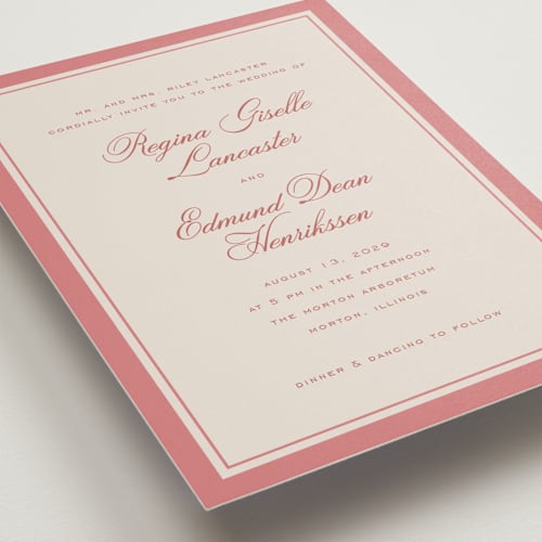 This is a rouge wedding invitations with standard by chocomocacino called krytharaki printing on signature in standard