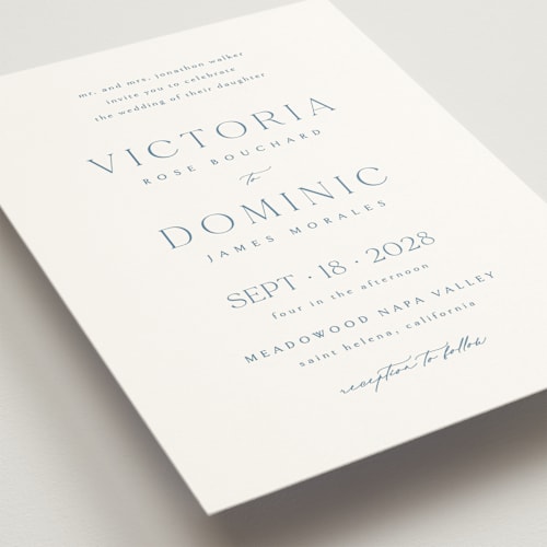 This is a ocean wedding invitations with standard by Kelly Schmidt called victoria printing on signature in standard
