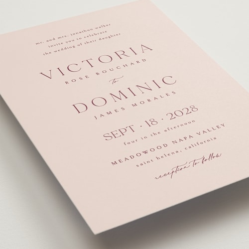 This is a sunset wedding invitations with standard by Kelly Schmidt called victoria printing on signature in standard
