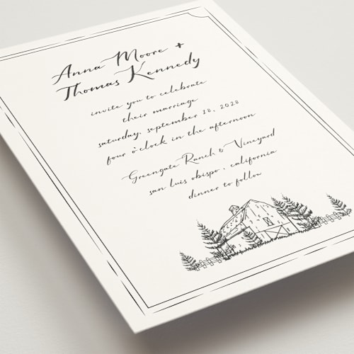 This is a cloudy wedding invitations with standard by Sherley Ferreira called southern soul printing on signature in standard